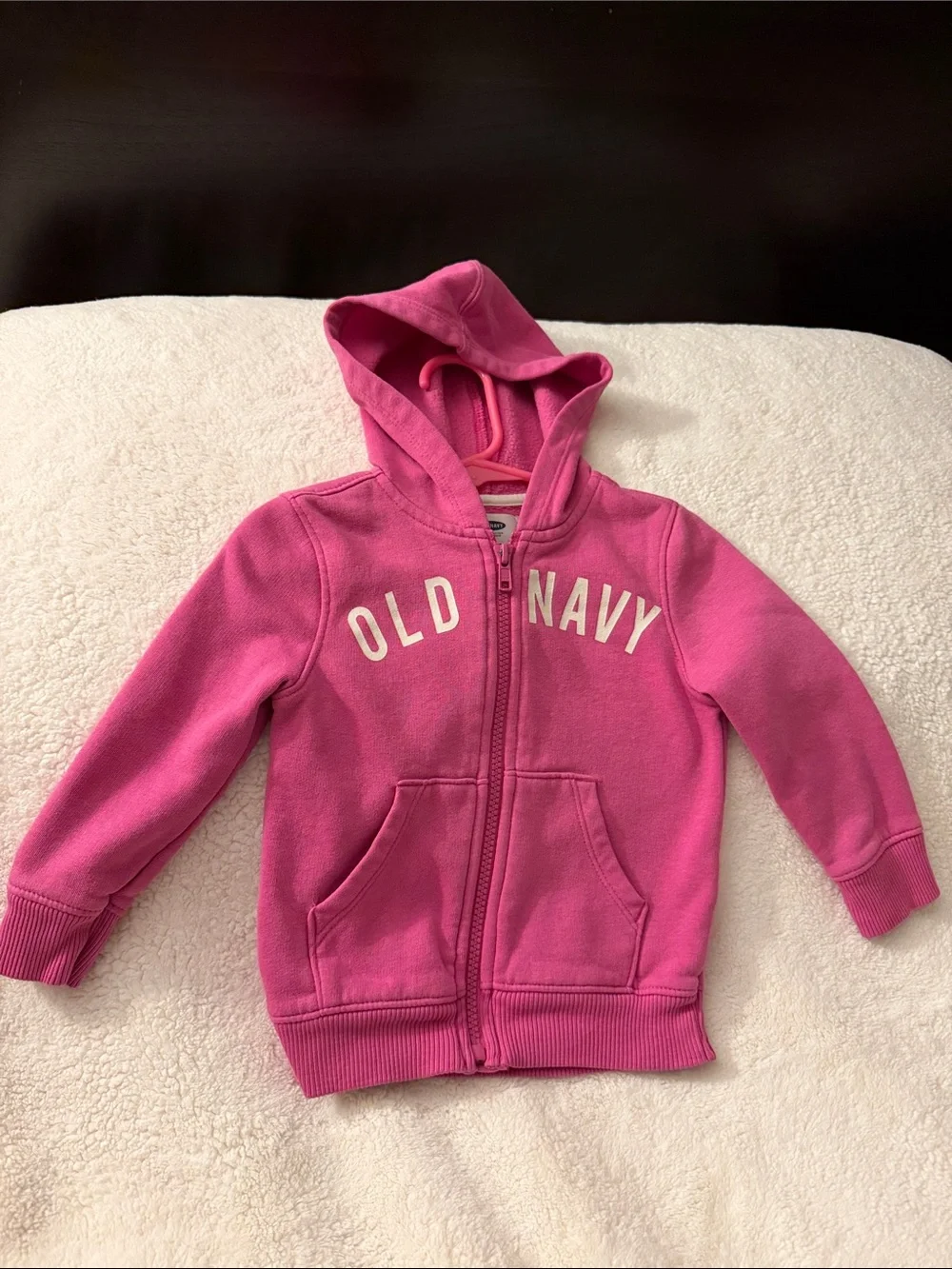GAP Girls Yellow Hooded Zip Sweatshirt with Pink Logo